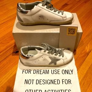 Golden Goose Superstar white silver size 40